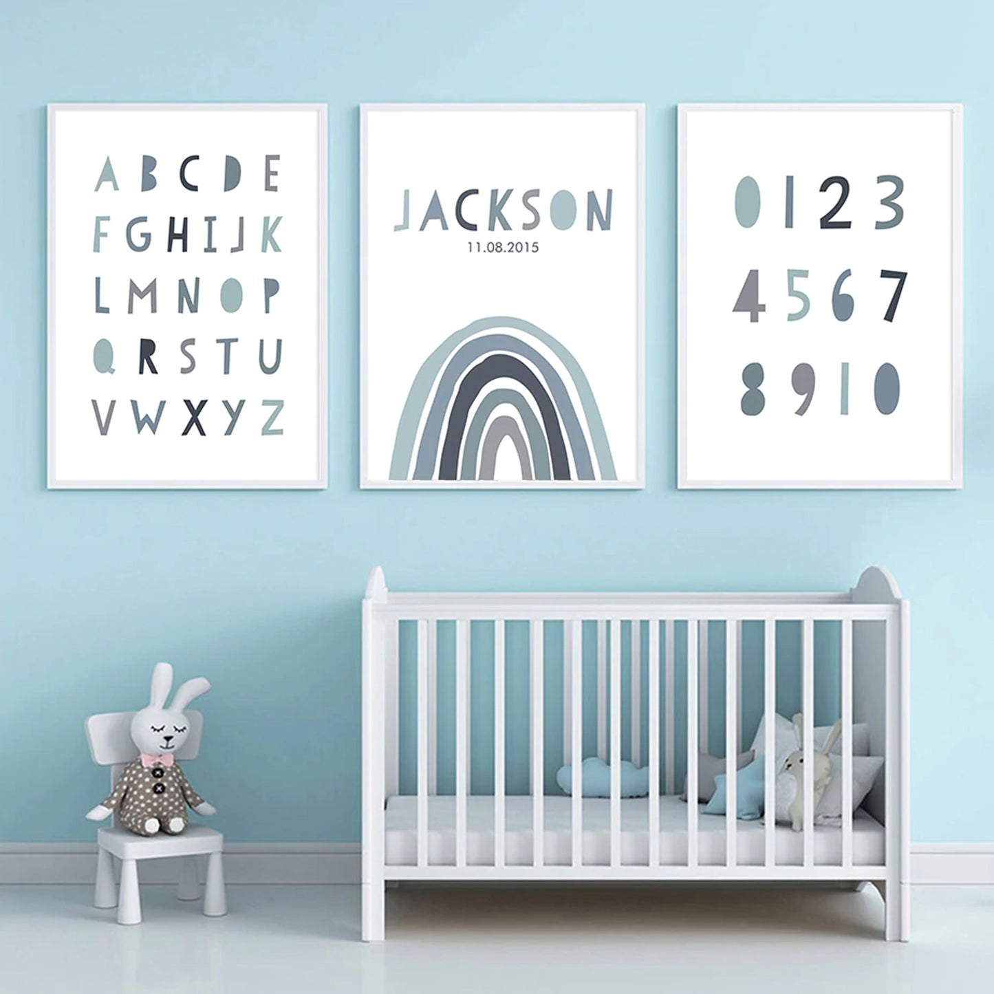 affiche bébé prénom naissance décoration chambre bébé 3
