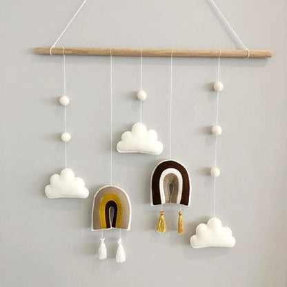 suspension chambre bébé arc en ciel nuage décoration bébé